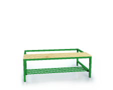 Benches with spruce sticks - with a reclining grate 375 x 1200 x 800